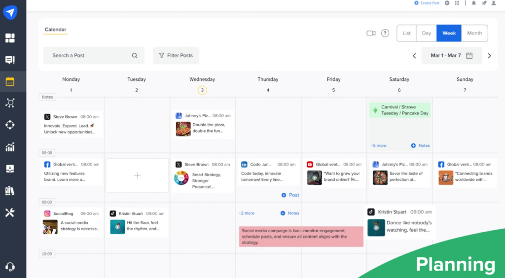 Social pilot social media calendar