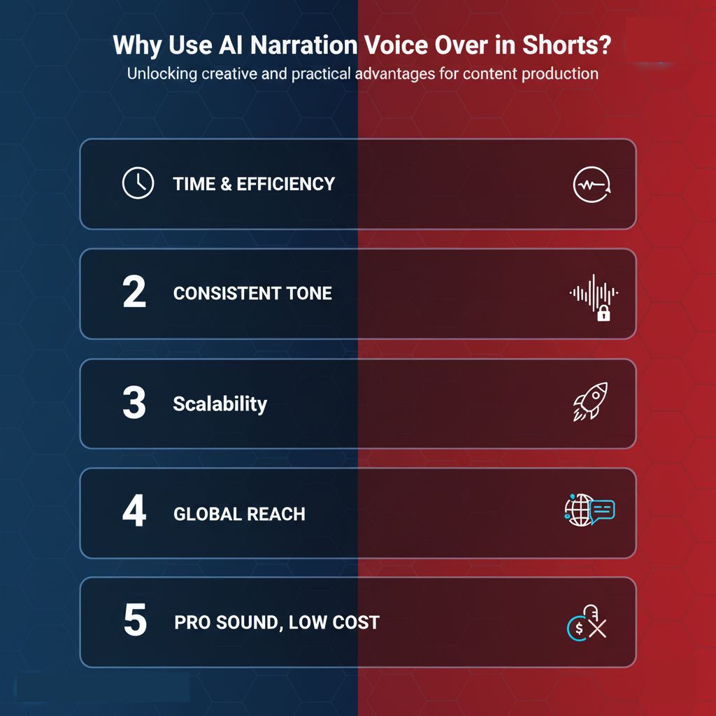 Why Add AI Narration Voiceover to YouTube Shorts?