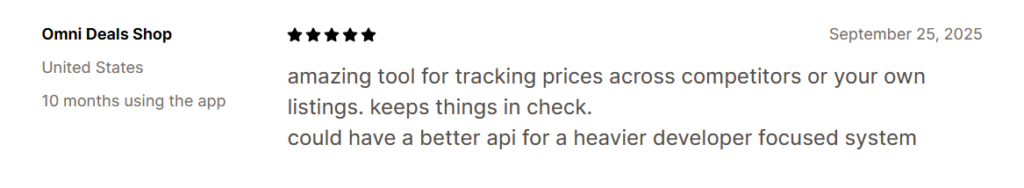 Shopify Review of the Prisync