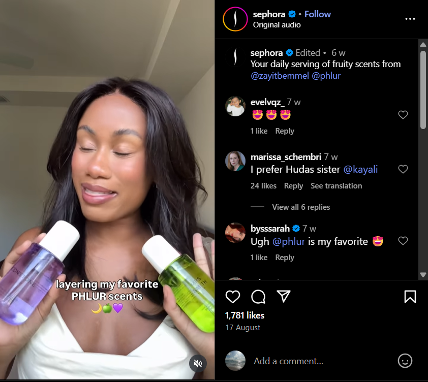 Sephora UGC video