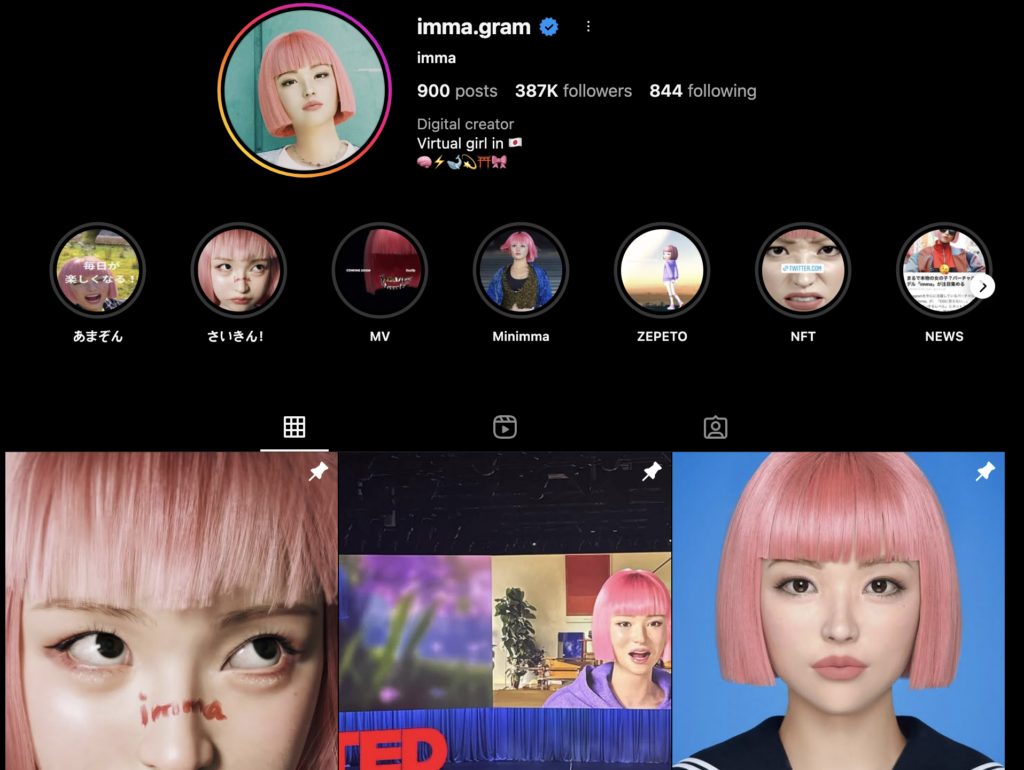 influencer de IA de imma.gram