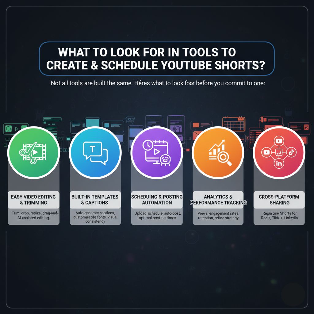 What to Look for in Tools to Create & Schedule YouTube Shorts?