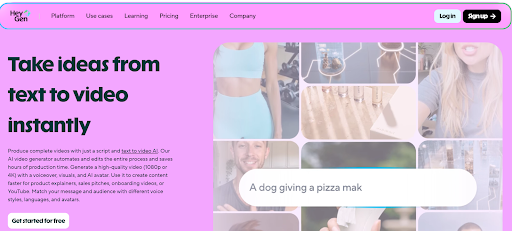 HeyGen dashboard