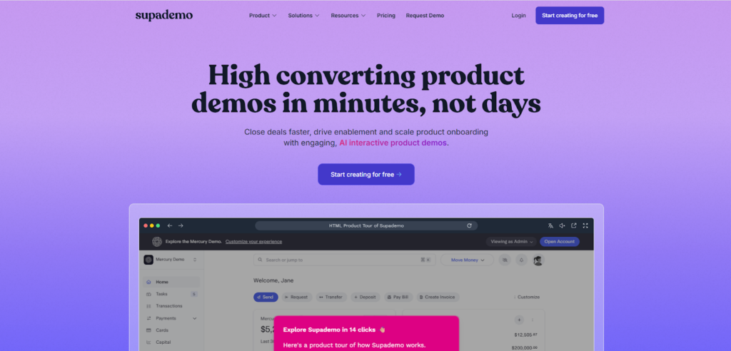 Supademo Dashboard