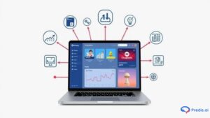 AI tool on a laptop showing dropshipping processes