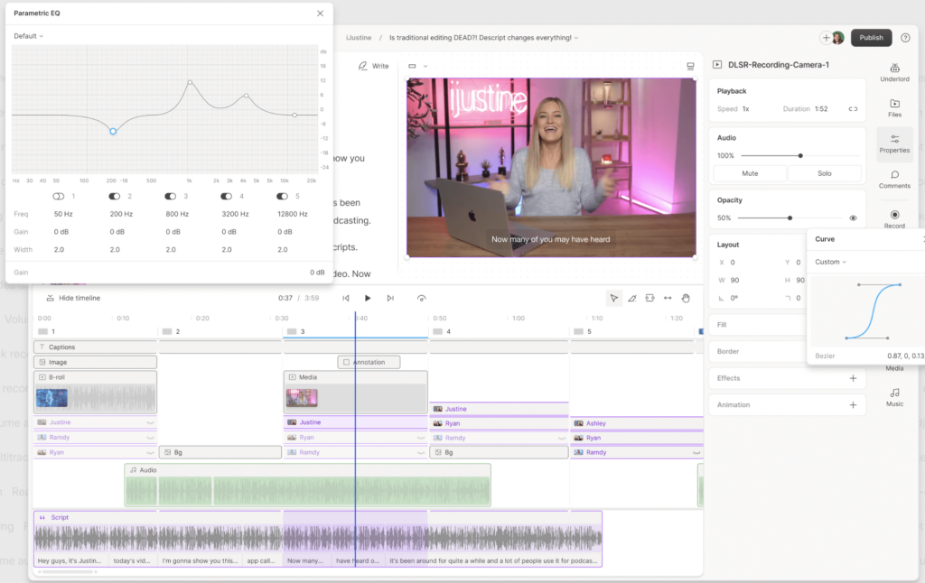 E migliori alternative à u generatore di video Kapwing - Descript