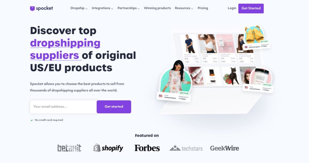 Spocket drop shipping tool image