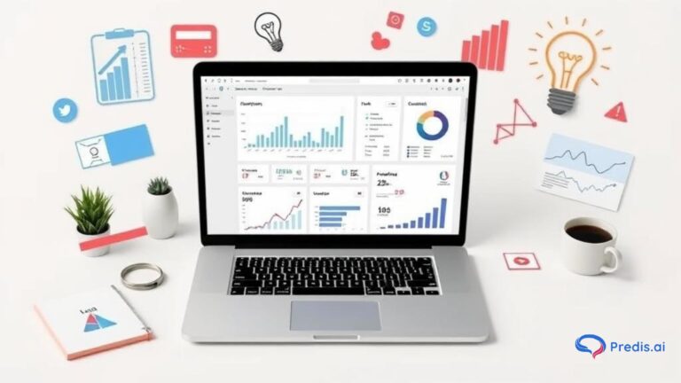 laptop screen with multiple ad dashboards