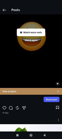 choosing the reel that you want to add to the story