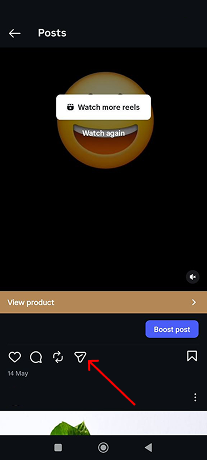 Sharing the reel to your Instagram story