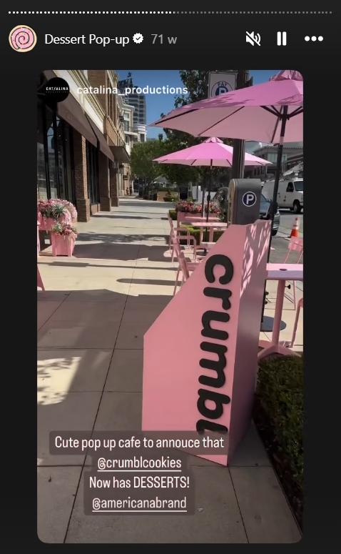 Crumbl cookie pop-up to announce new desserts