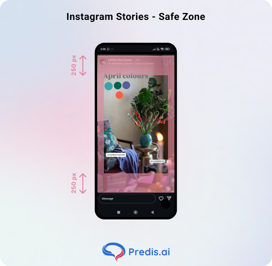 CTA safe zones on Instagram stories