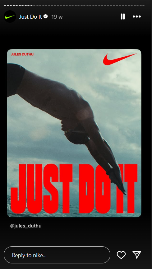 Nike - Just Do it Instagram story ad campaign