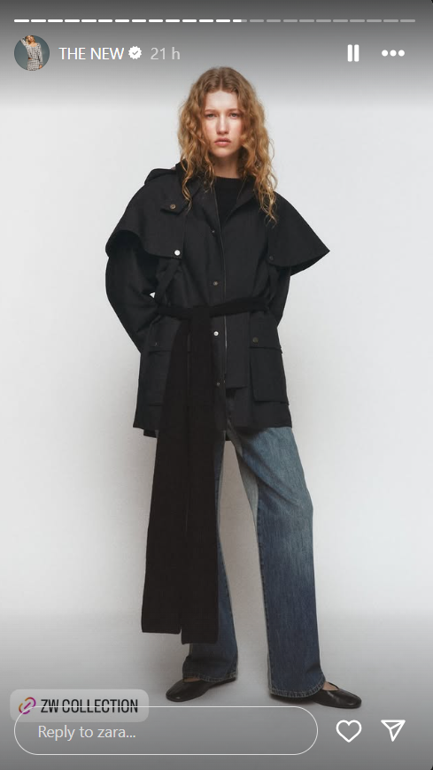 Zara's minimal product photography sample Instagram ads