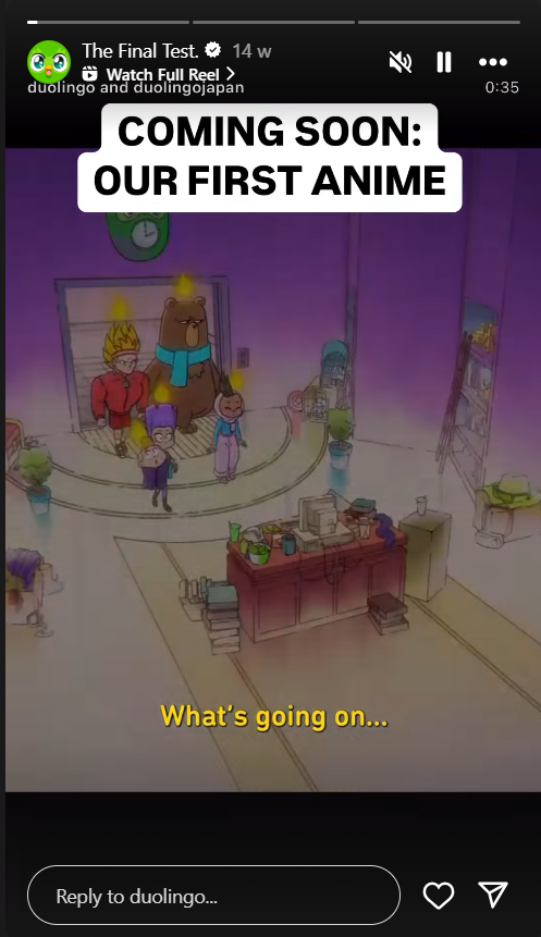 Duolingo's fun little anime to promote learning languages