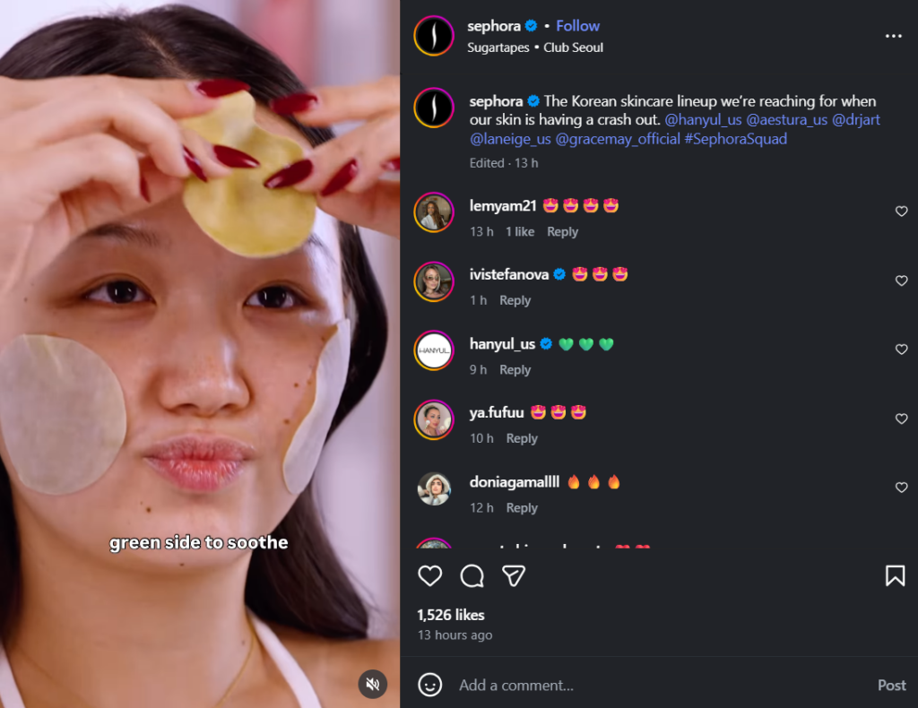 Sephora using branded hashtags strategically