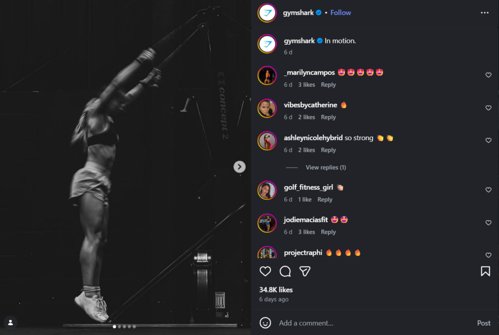 Gym shark user generated content