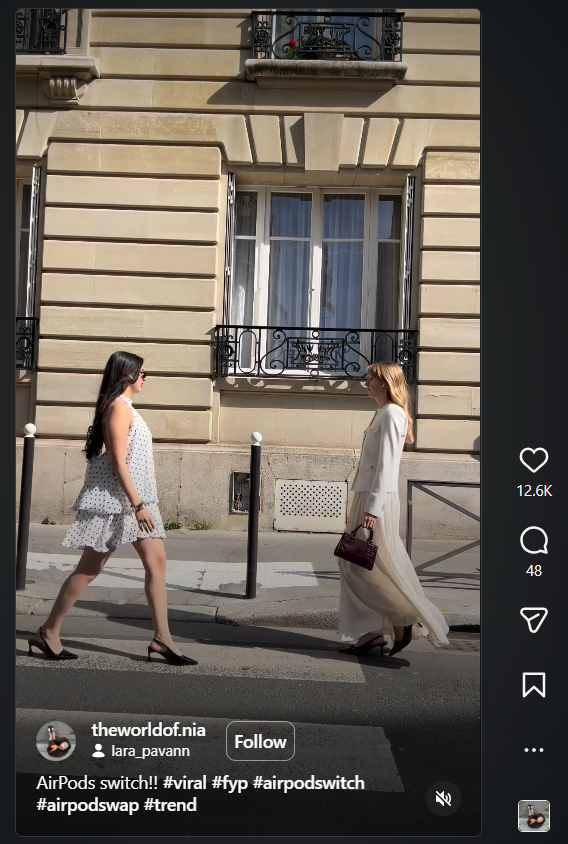 The airport switch trend on Instagram