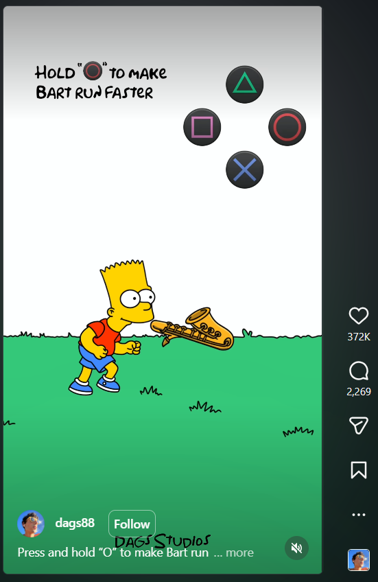 Hold O to run fast - reel idea