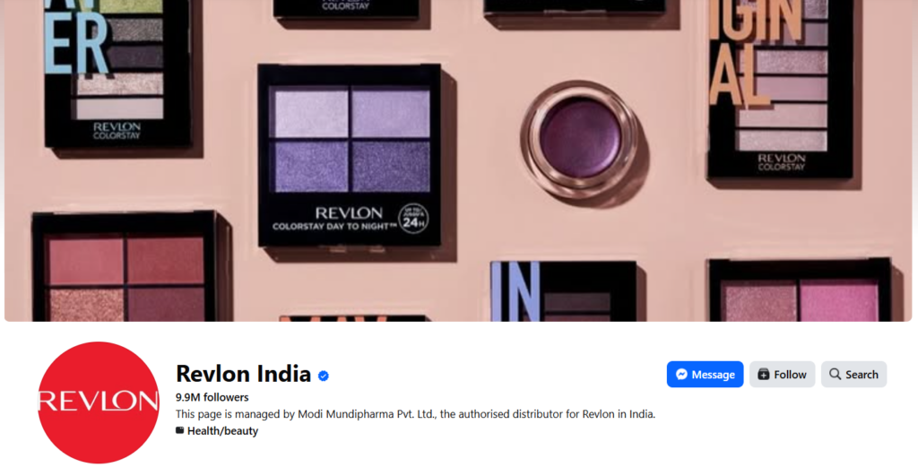 Revlon India Facebook cover