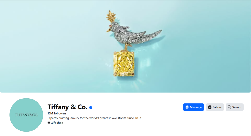 Tiffany and co home page
