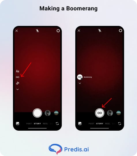 Créer un boomerang sur Instagram
