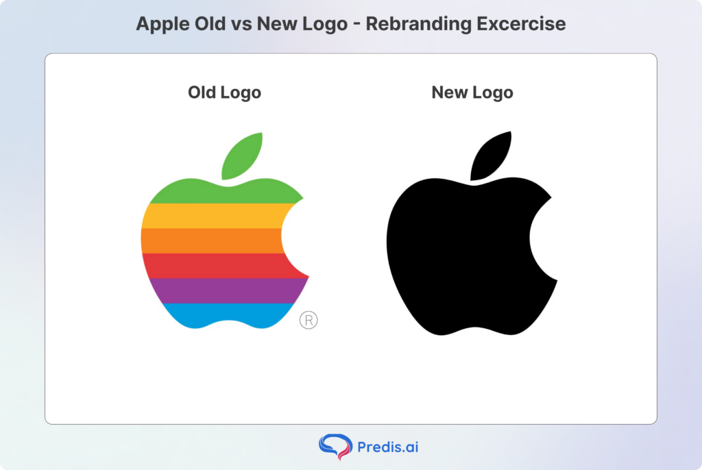 Apple - old vs new logo