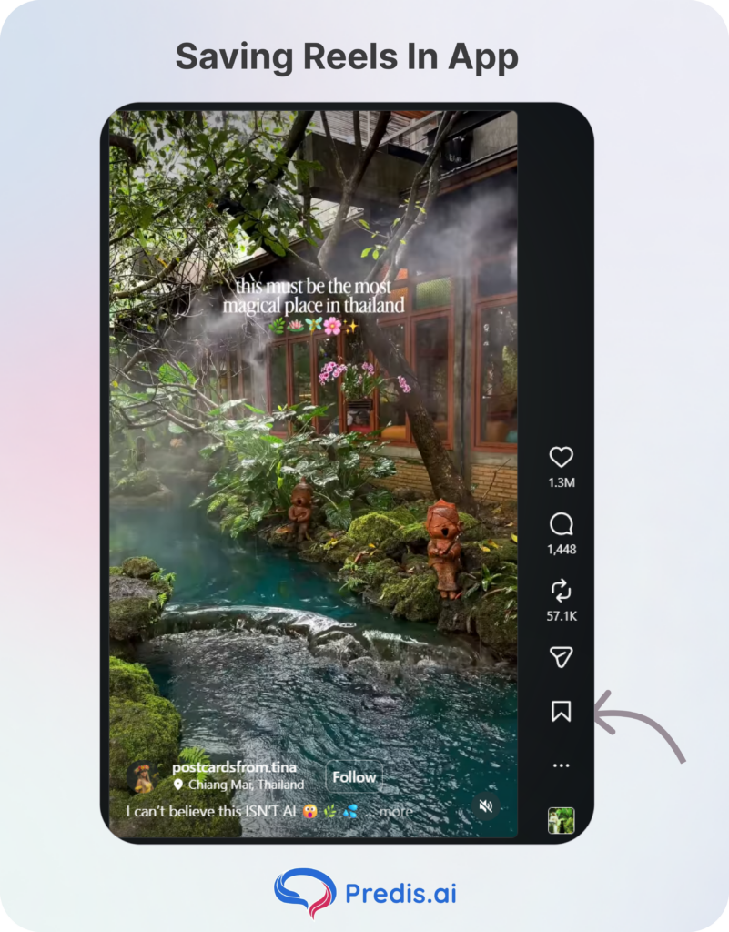 Saving Reels within the Instagram App