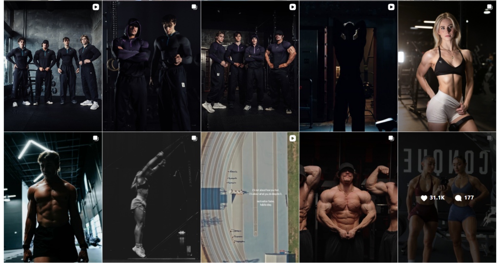 Gymshark Instagram feed