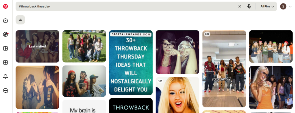 Throwback thursday posts on pinterest