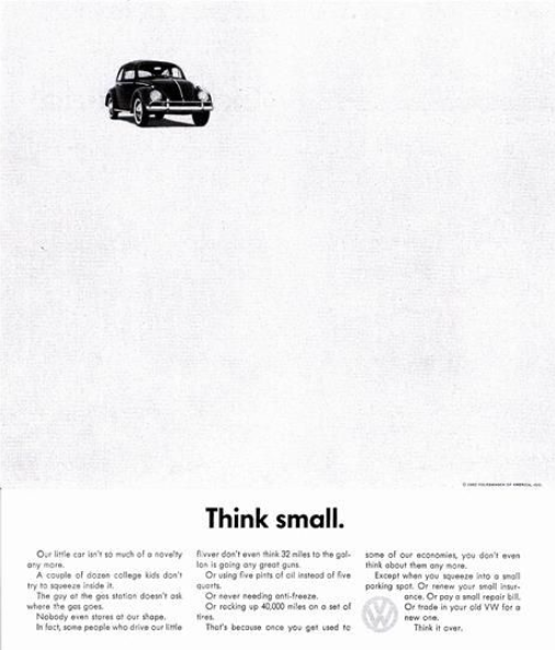 Volkswagen "Think Small" ad