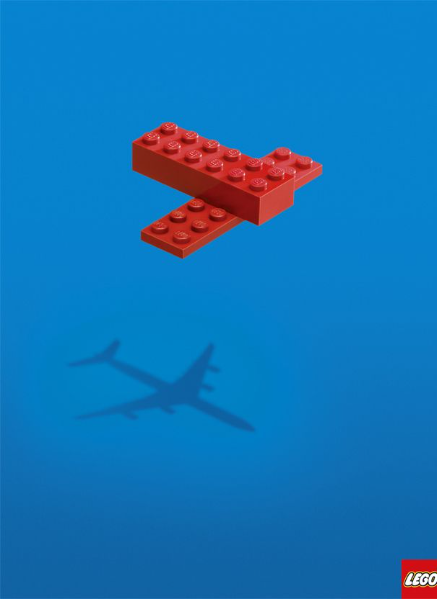 Lego shadows print ad