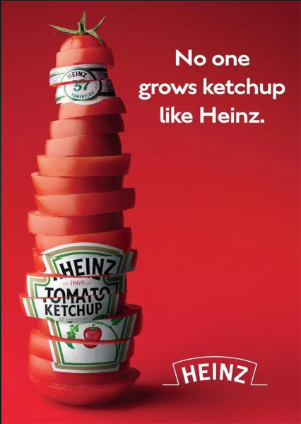 Heinz "No One Grows Ketchup Like Heinz" print ad