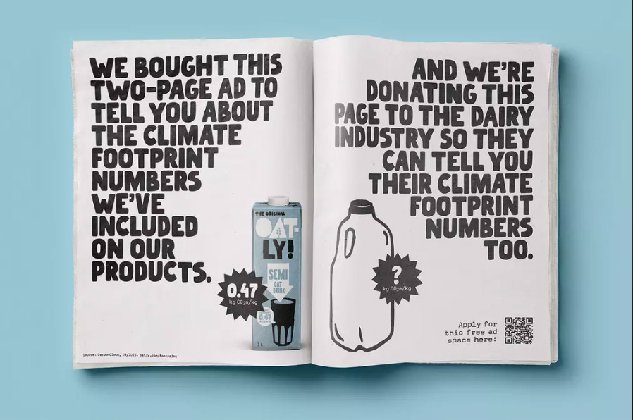 Oatly print ad