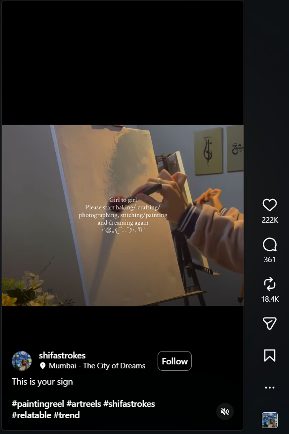 hashtag mix by an artist on Instagram