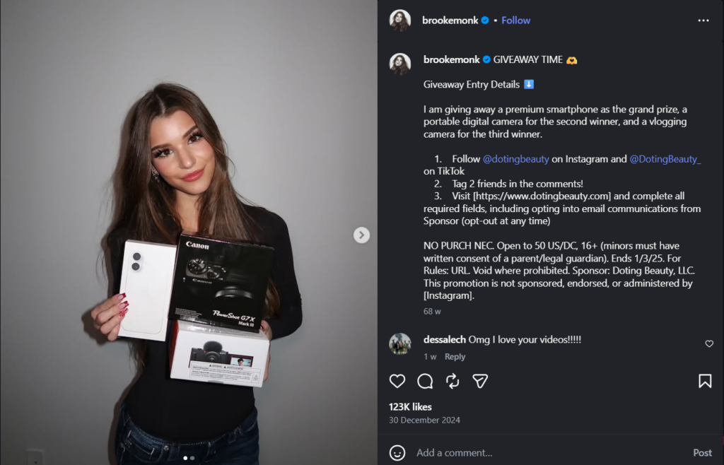 Tagging your friends kind of giveaway