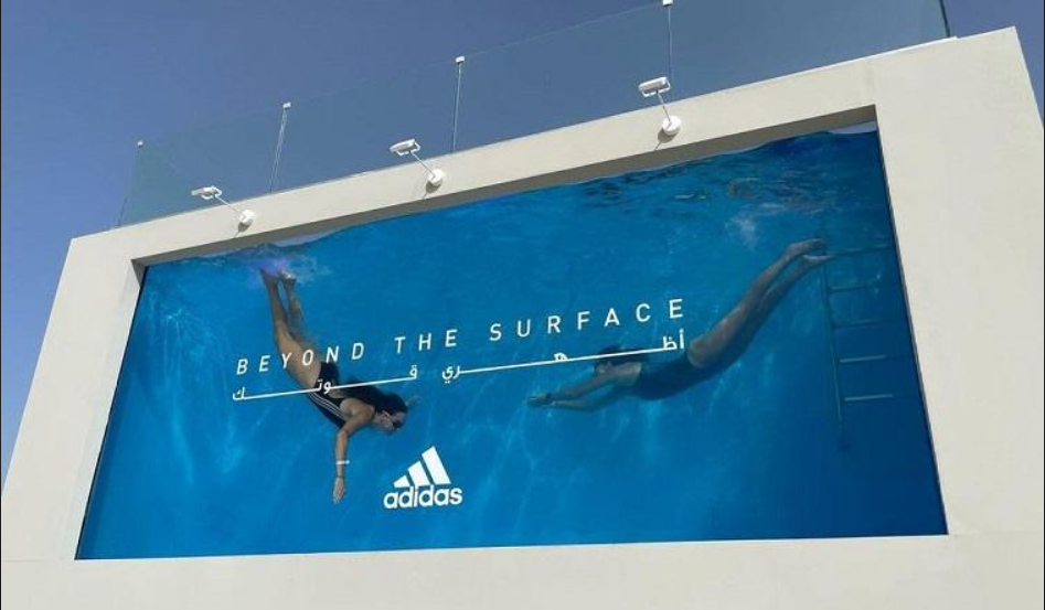 Adidas - "Liquid Billboard" ad