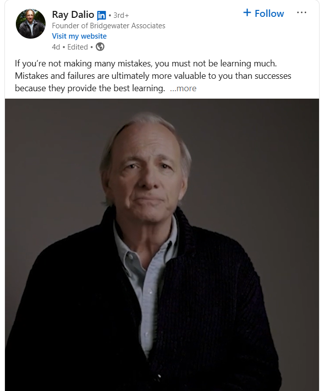 Ray Dalio's video on LinkedIn