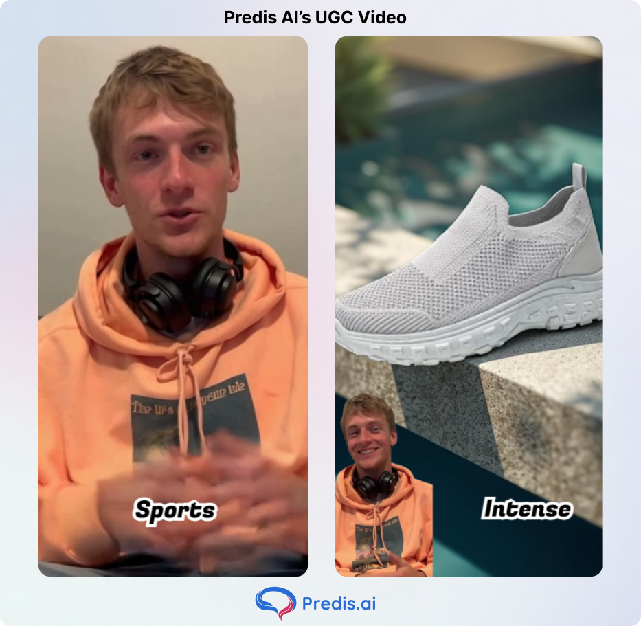 UGC video created by Predis AI