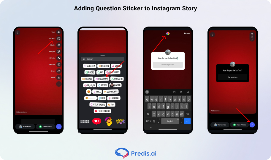 Adding Question sticker to Instagram story a step by step process
