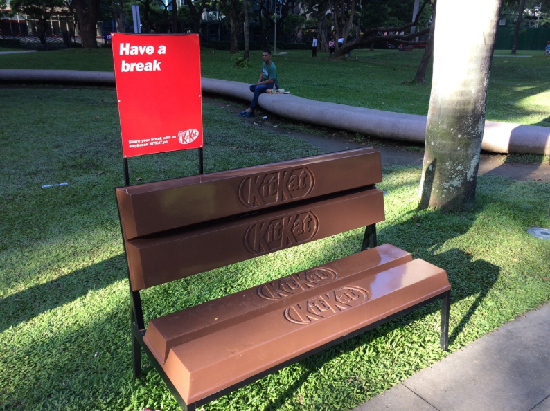 Traditionelles Werbebeispiel von KitKat