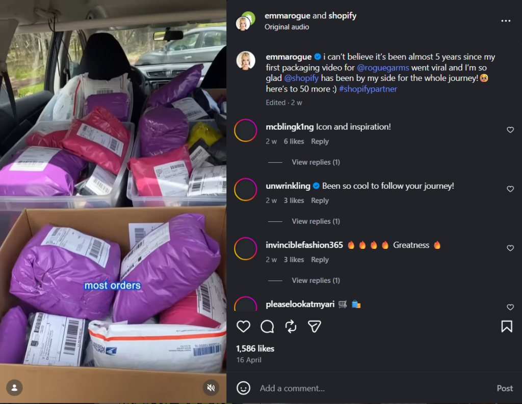 Shopify collaborating with creators