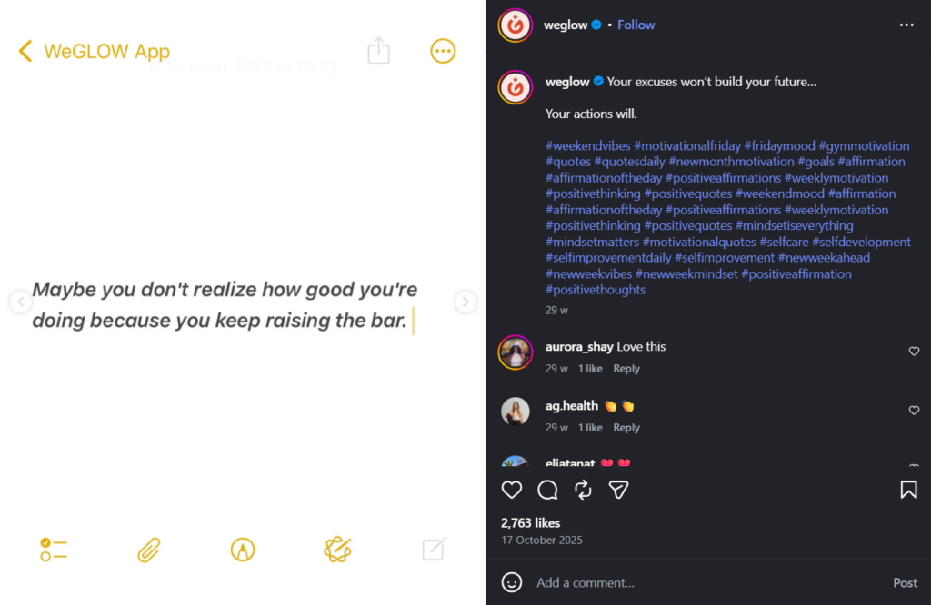 Establishing visual hierarchy in quote based posts