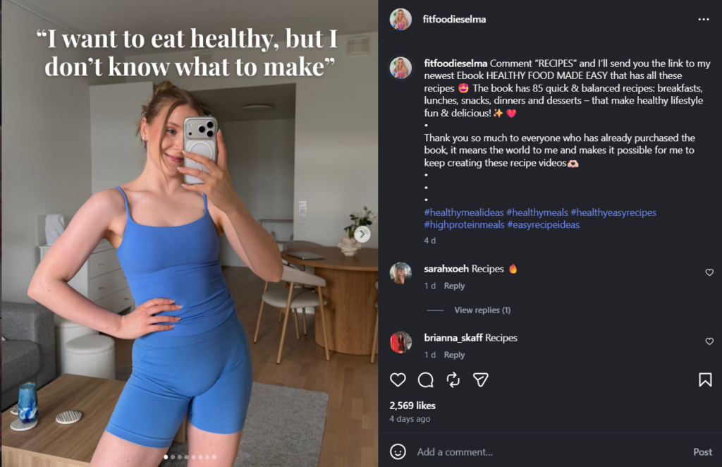 Food and beverage influencer on Instagram