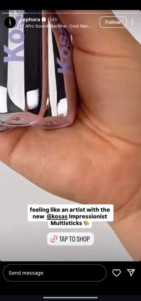 Instagram story sticker sample