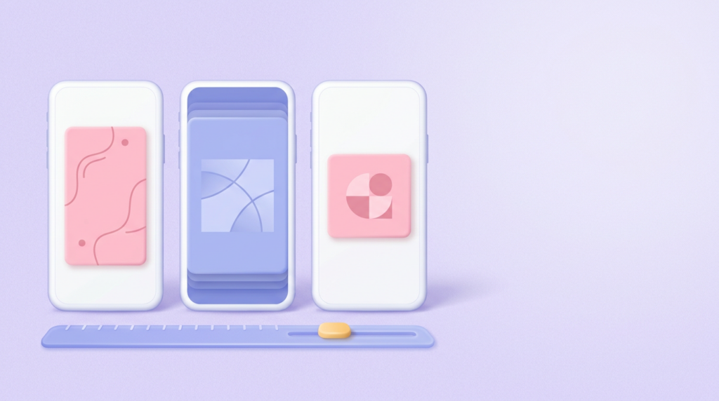 Three phone screens showing 4:5, 9:16 and 1:1 ad shapes side by side