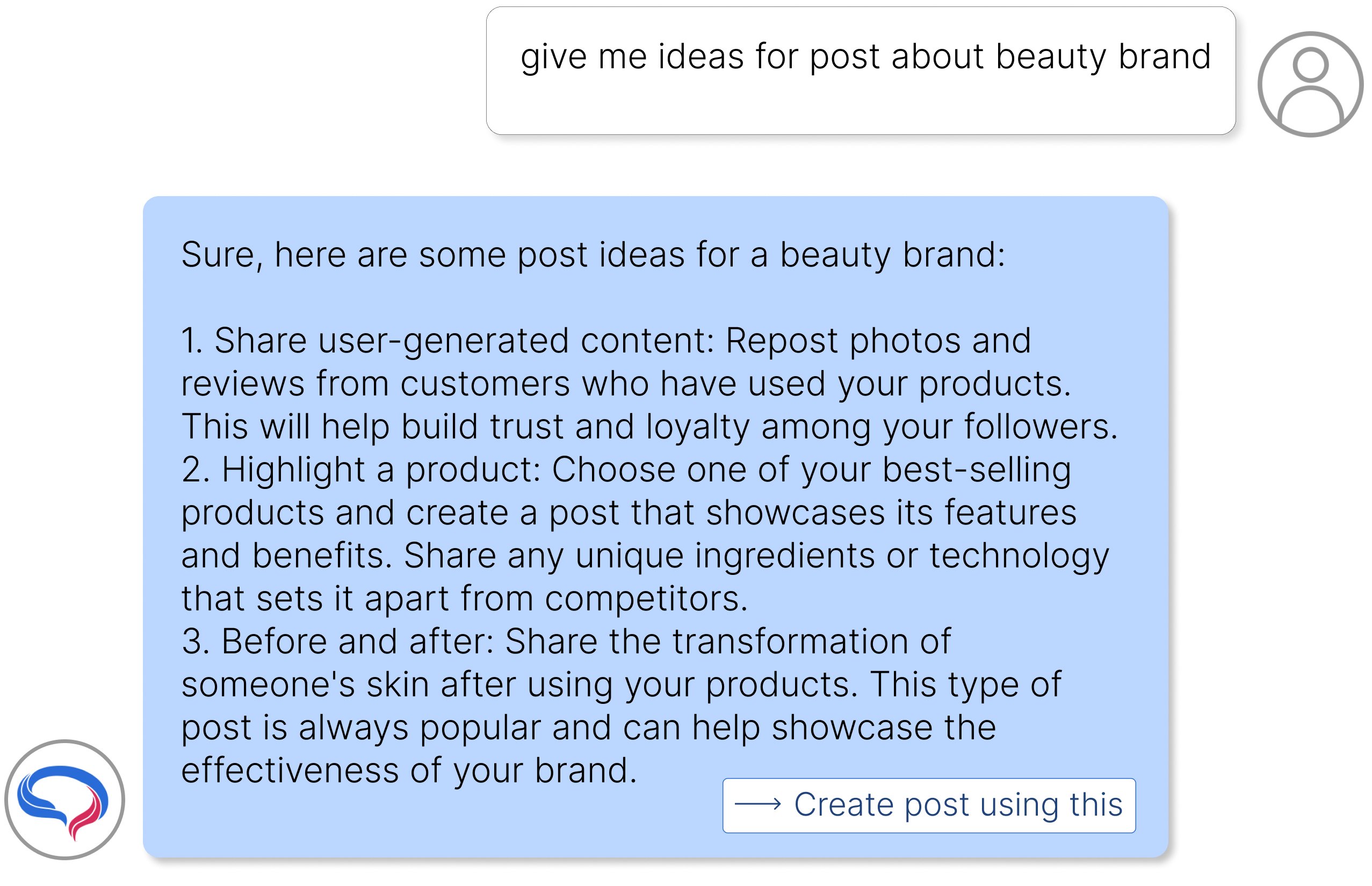 make motivational posts with AI