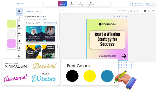 Edit social media creatives with Predis.ai