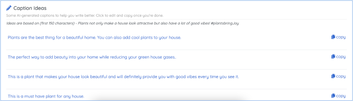 Good Caption Ideas with Predis.ai